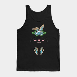 Easter Bunny Boy Leopard Custom Text Tank Top